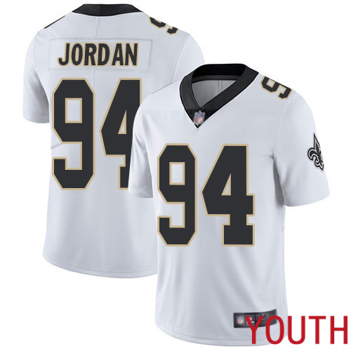 New Orleans Saints Limited White Youth Cameron Jordan Road Jersey NFL Football #94 Vapor Untouchable Jersey